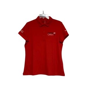 Women’s Nike Golf Victory Safeway Open Coca Cola Polo in Red Sz LG NWT